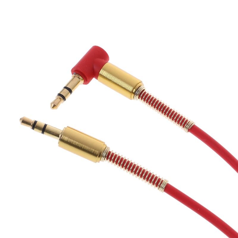 neue Auto Aux Kabel 3,5mm Klinke Stecker auf Stecker HIFI Universal- Stereo Kabel mit 90 Grad Winkel