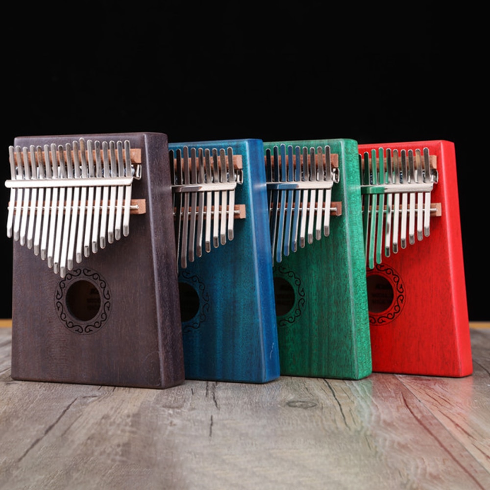 Kalimba 17-schlüssel Daumen Klavier Mahagoni Musical Instrument Mbira Kalimba Hammer Aufkleber Bausatz freundlicher Aufrecht Klavier Kalimba 17 Schlüssel/