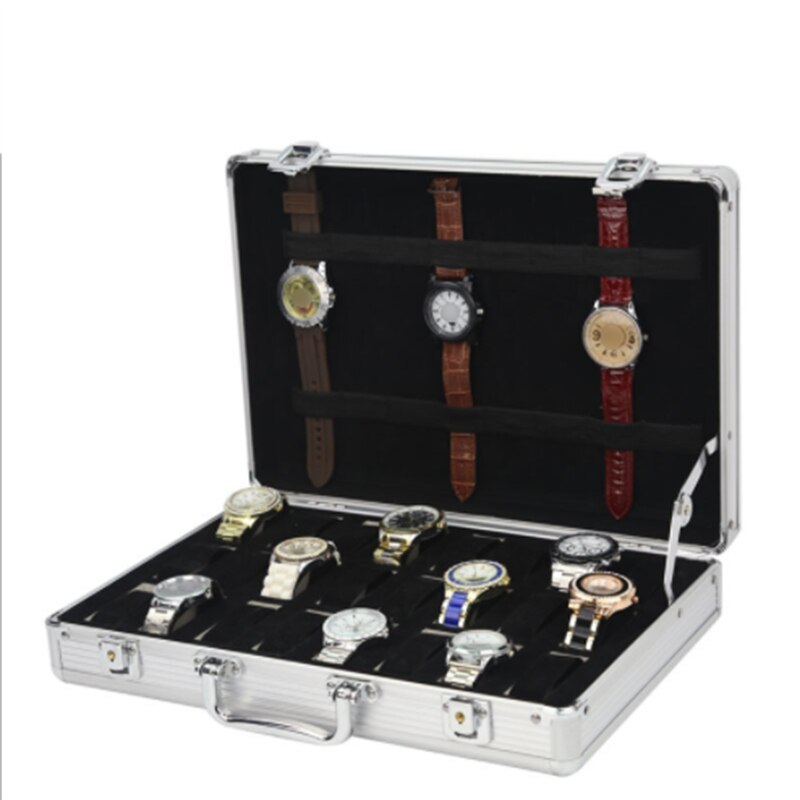24 Netz Aluminium Koffer Koffer Anzeige Lagerung Kasten Uhr Lagerung Kasten fallen Uhr Halterung Uhr Uhr Uhr Kasten