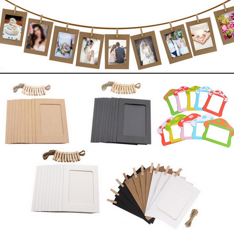 Foto Rahmen Für Bild Holz Foto Rahmen Clip Papier Bild Halfter Hochzeit Zauberstab Dekor Abschluss Party Foto Verkaufsstand Requisiten 10 stücke