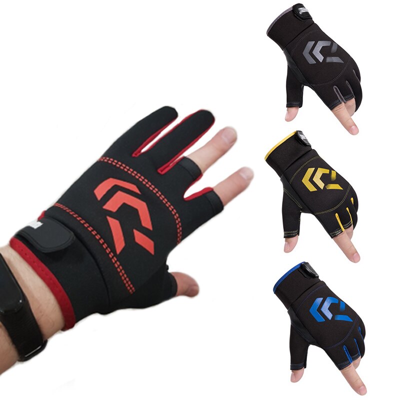 Angeln Handschuhe Männer Frauen draussen Angeln Anti-Unterhose 3 schneiden Finger Sport Fisch Ausrügestochen Angeln Wasserdichte Handschuhe