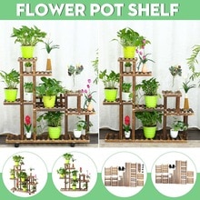 DIY Große Holz Sukkulente Blume Topf Stehen Zwei Arten Möglichkeit Multi-schichten Platzsparend Balkon Boden Topf Stand Heimat garten Dekor