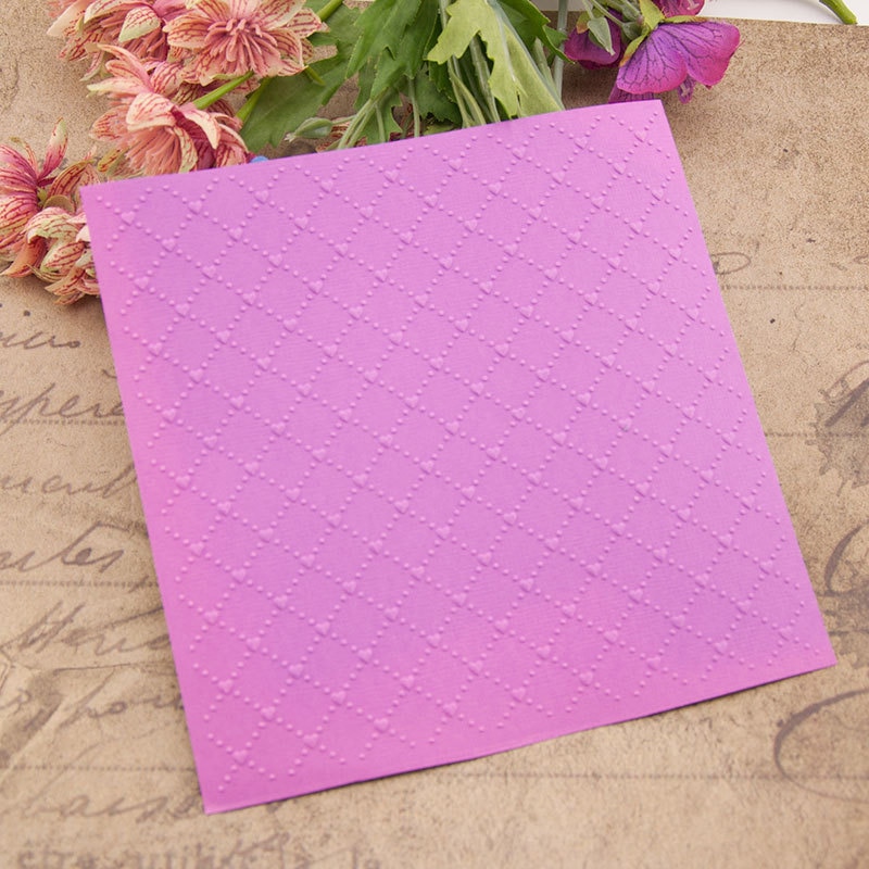 Herz Punkt Gitter Strukturierte Prägung Ordner Kunststoff für Karte, Der Linderung Ordner Scrapbooking papier handwerk liefert Neue