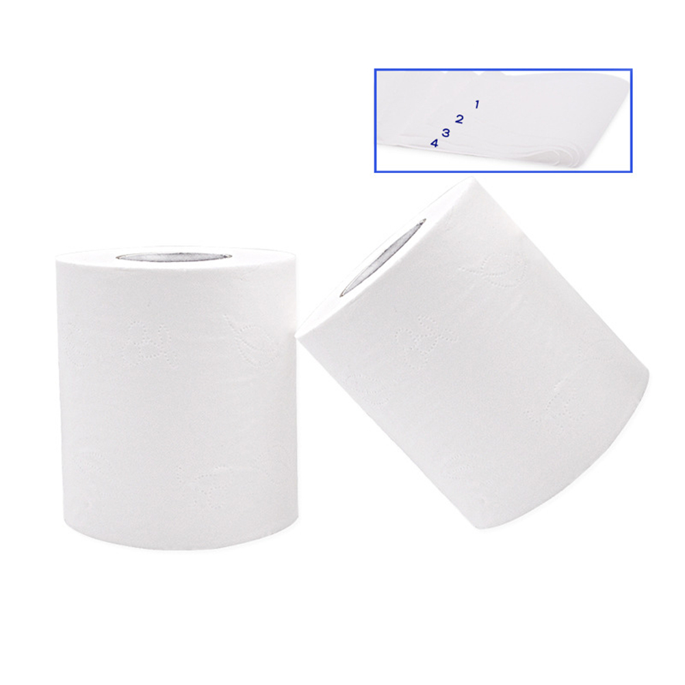 24 Rollen von Weiß Toilette Papier glatt und Sanft Senior 4 Schicht Toilette Papier schnell Auflösung Toilette Papier Haushalt Bad Papier