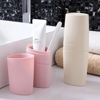 1PC Reise Zahnbürste Kasten Tragbaren einstellen Kreative Einfache Mit Abdeckung Zahnpasta Kasten Zahnbürste Zahnbürste Tasse Paar Mund Tasse