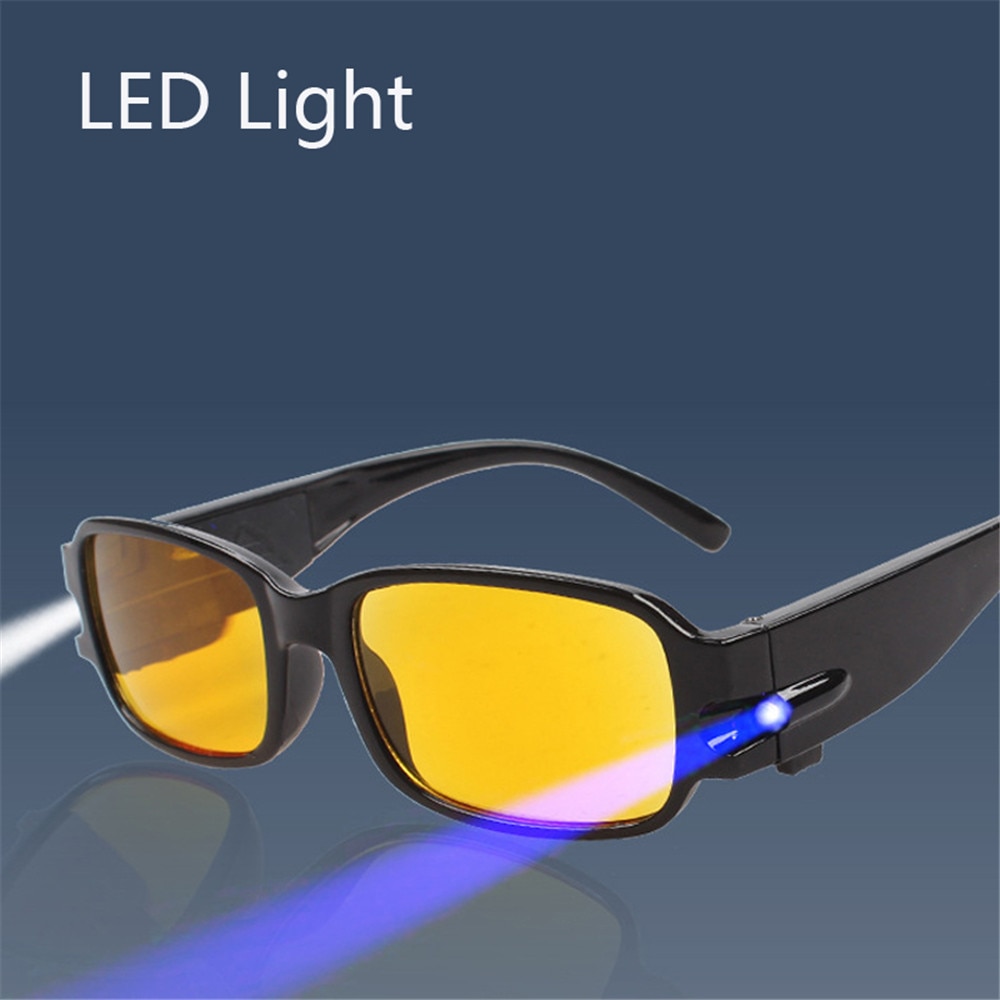 LED Licht Lesebrille Klar Occhiali Da Lettura Anti Augen Nacht Presbyopie Brille Computer Brille 1.00 ~ 4,00 Dioptrien