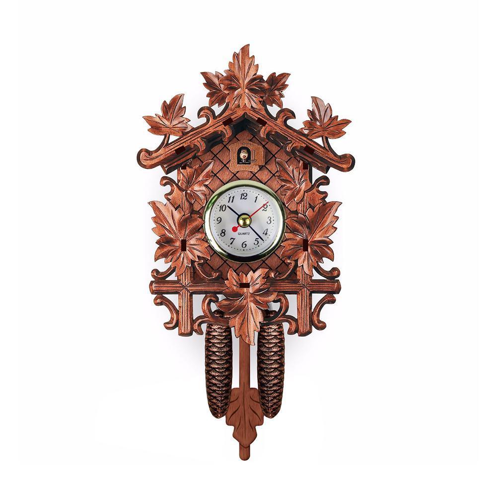 Hause Dekorative Vogel Wanduhr Hängen Jahrgang Holz Uhr Kuckuck Dekor Uhr Kunst Stift Handwerk Zimmer Haus Wohnzimmer Uhr G8B5