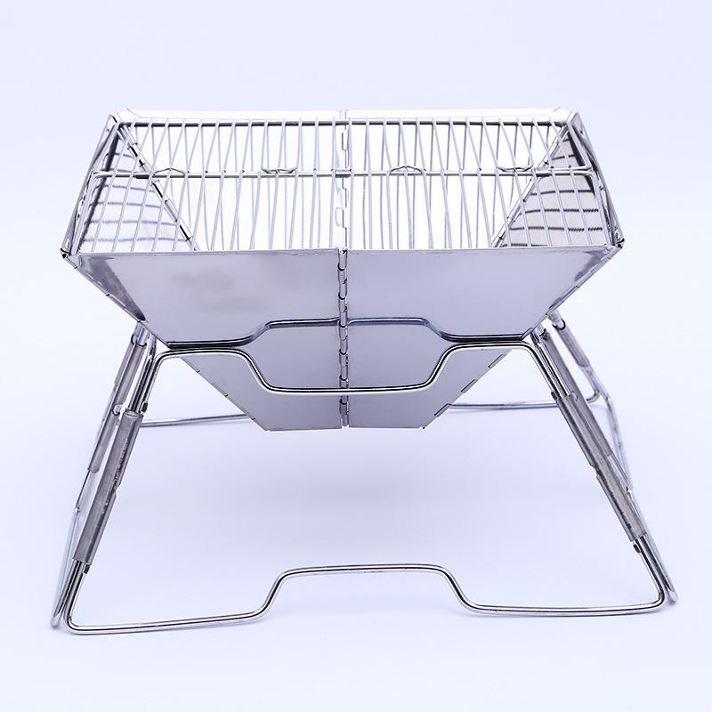 Falten BBQ Grill Tragbare Kompakte Holzkohle Grill BBQ Grill Herde Riegel Raucher draussen Camping 31x31x21cm Camping Picknick Werkzeug