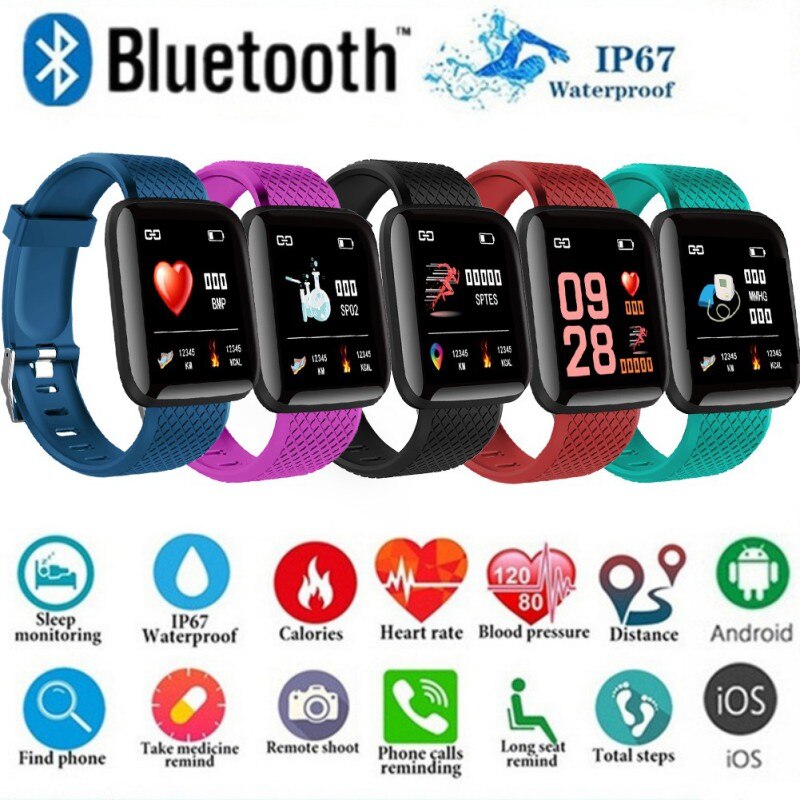 Fitness Tracker Bluetooth Clever Armbinde Farbe Touchscreen Schwimmen Haltung Erkennen Herz Bewertung Prüfung schnappen Clever Clever Uhr schreiten mich