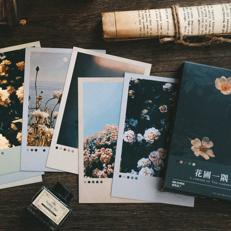 30 Teile/satz EINE Ecke Der Garten Kunst Postkarte retro Blume Pflanze Schreiben Grußkarten Nachricht Karte Schreibwaren