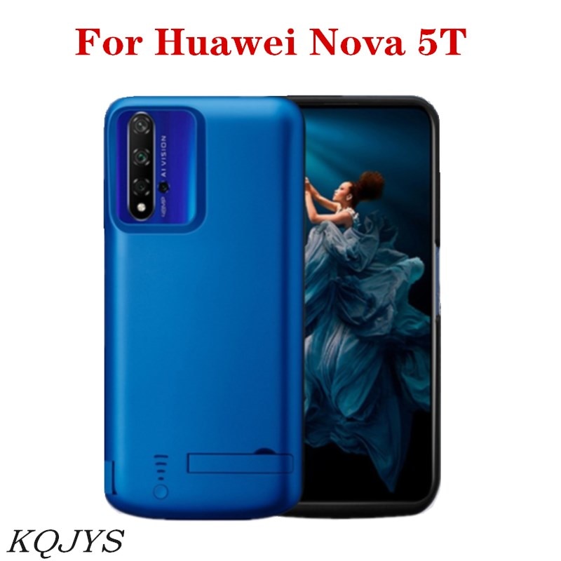 KQJYS 5000mAh Tragbare Energie Bank Batterie Ladegerät Fällen für Huawei Nova 5T Batterie fallen Energie Ladung Abdeckung Energie fallen