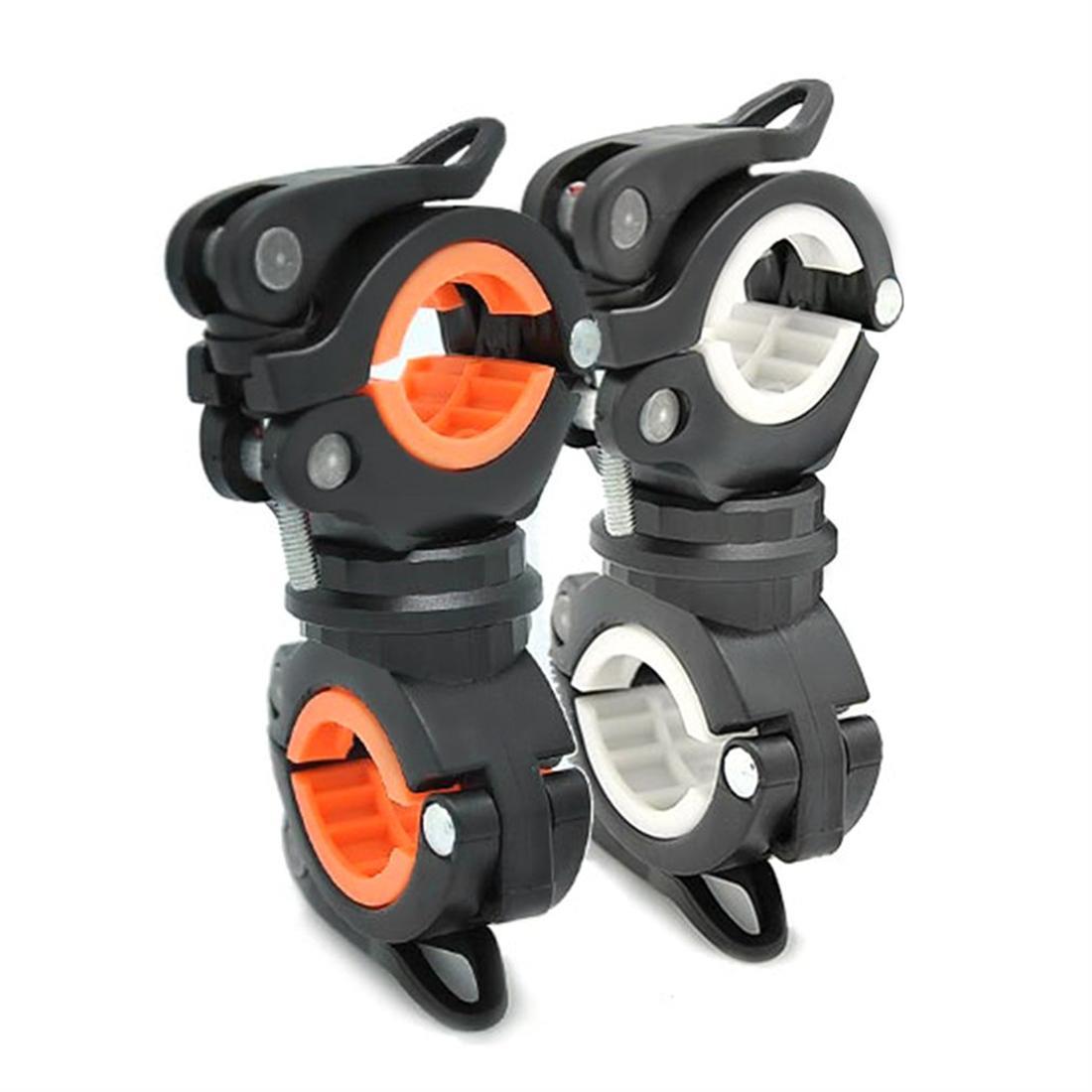 Fahrrad LED Taschenlampe Halterung Halfter 360 Drehung Doppel Halfter Vorne Taschenlampe Lenker Halfter Fahrrad Radfahren Clip Klemme