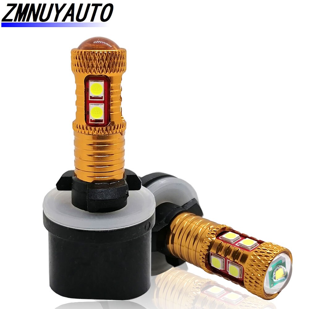 2Stck Auto Nebel Licht H27 LED 880 881 LED-lampen H27W H27/1 H27/2 6000K 1200LM Auto Fahren Lampe Schild Laufen Lampen 12V