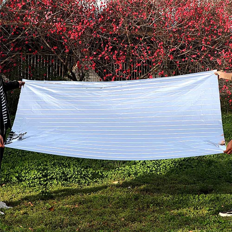 Reflektierende Silber Gewächshaus Film Garten Anlage Wachsen Beschichtung Anlage Abdeckung Garten Anlage Wachsen Licht Zubehör 210x120cm