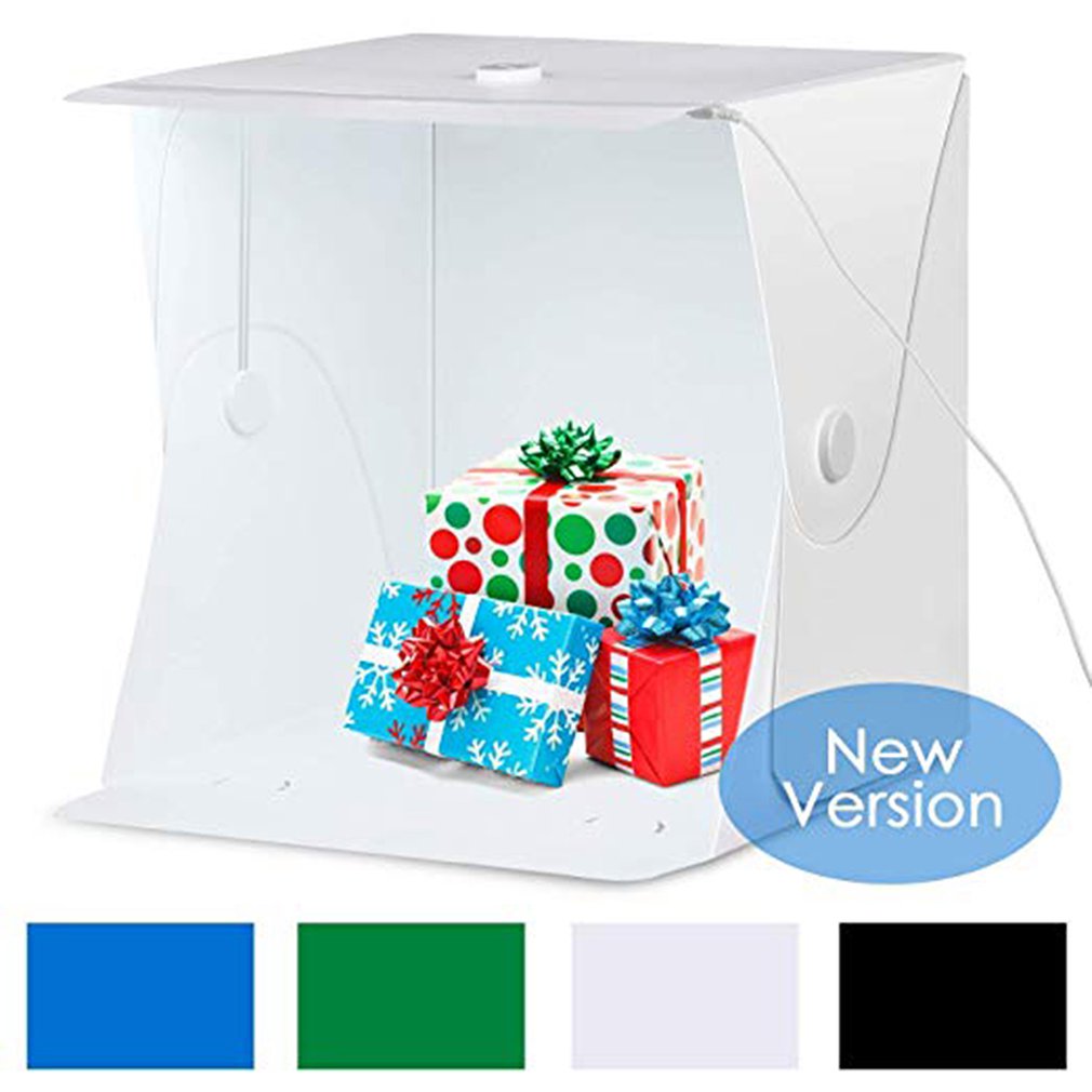 40CM Große Größe Falten Leuchtkasten Fotografie Foto Studio Softbox LED Licht Weichen Kasten Foto Hintergrund Bausatz Licht Kasten Geschmack typ