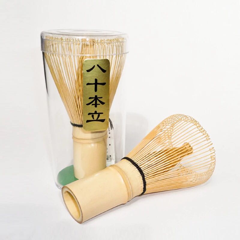 Freies matcha bambus schneebesen Tee-setzt, bambus 80 zinken schneebesen und matcha löffel, sterben verpackung in kunststoff tasche