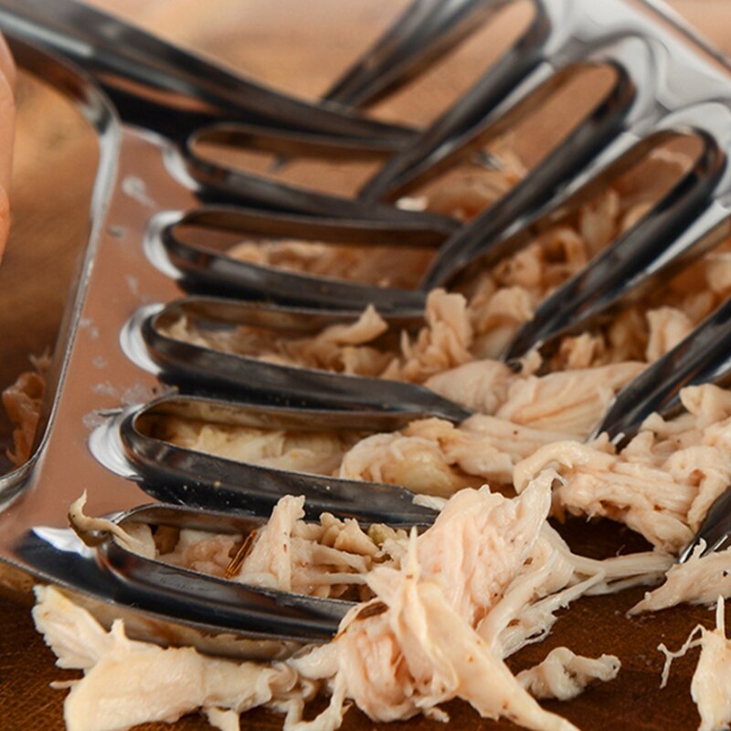 2 Stck Fleisch Schredder Krallen Edelstahl Bär Krallen BBQ Fleisch Krallen für BBQ Gabeln für Handhabung Lebensmittel Grill Krallen