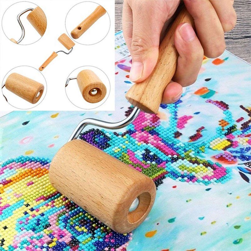 5D Diamant Malerei Werkzeug einstellen Holz Rolle DIY Diamant Malerei Zubehör für Diamant Malerei Holz Rolle
