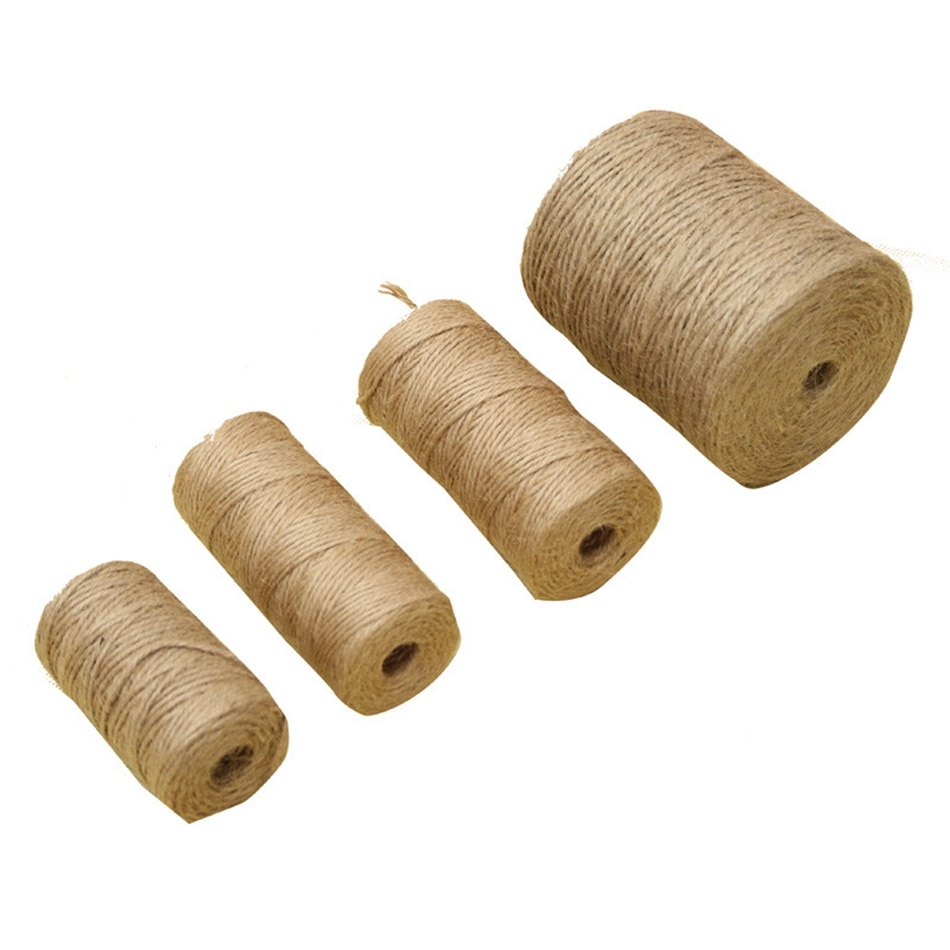 30/100Meter Natürliche Jahrgang Sackleinen Jute Seil Handwerk NäHenne DIY Jute Schnur Band Schnur Schnur Hanf Hochzeit Party hause Dekoration