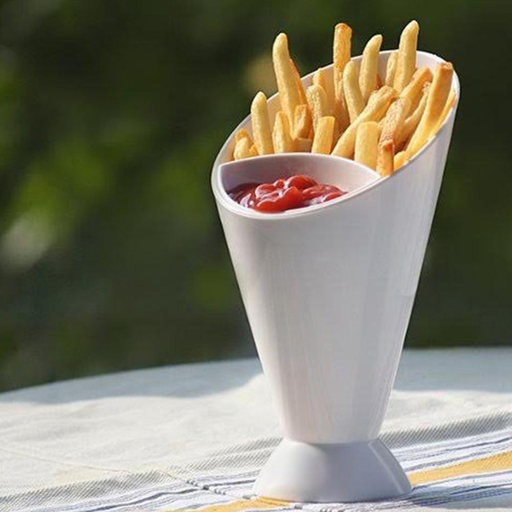 1 Stck Französisch Frites Regal Halfter sortiert Soße Chips Ketchup Marmelade Snack Kegel tauchen Tasse Geschirr Dienen Kartoffel Küche Werkzeuge
