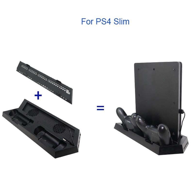 Heißer Geeignet für PS4 / PS4schlank / PS4Profi Ultra-Dünne Vertikale Stand 3 in1 Universal- Fan Kühlung Basis