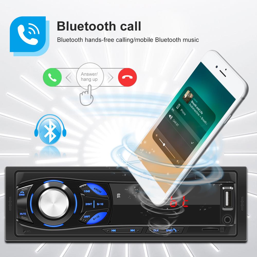 1 Lärm Auto Stereo MP3 Spieler FM Radio AUX TF Karte U Disk Kopf Einheit in Bindestrich Digital Medien Empfänger Auto-Radio-Spieler