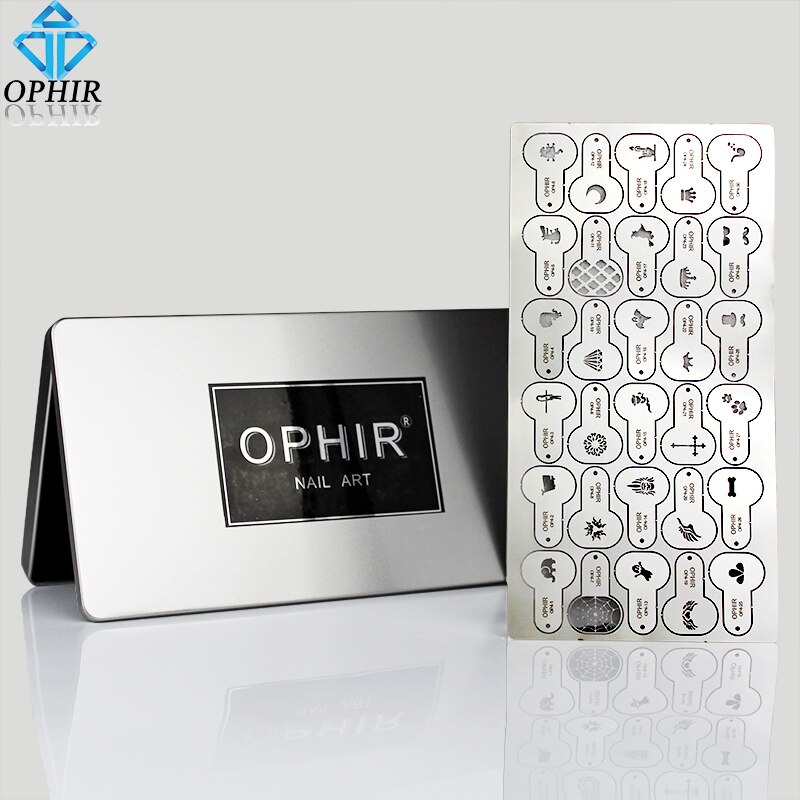 OPHIR Airbrush Nagel Kunst Schablone Blätter metallisch Schablone 30x Karikatur Stil aufbringen für Nagel Malerei Nagel Werkzeuge _ OP4