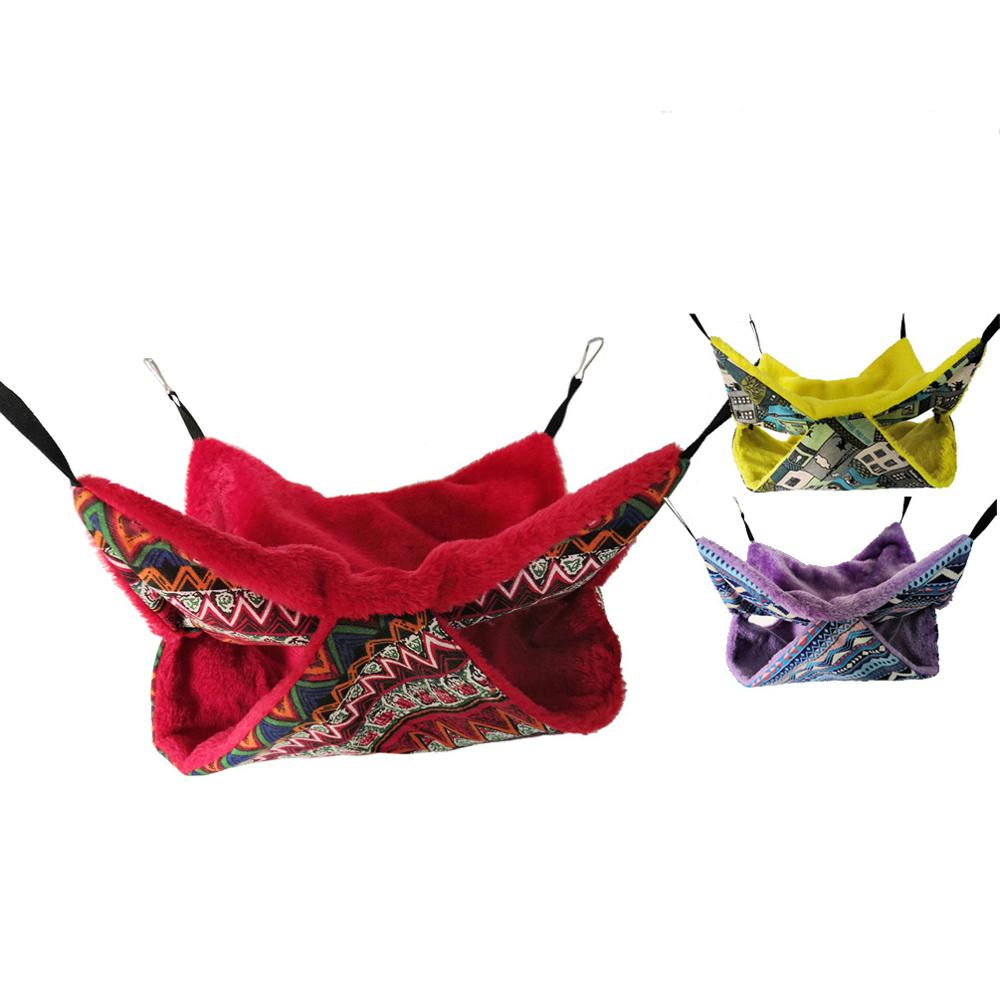 Hamster Warme Doppel-schicht Zwischenstock Hängematte Haustier Hängematte Hängen Eichhörnchen Schlafsack Haustier Liefert Kleine Ebene Hängematte