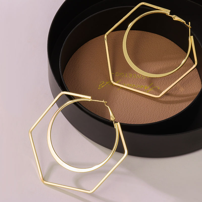 BICUX Neue Koreanische Geometrische Jahrgang Große Ohrringe Für Frauen Erklärung Gold Einfache Baumeln Ohrringe Weibliche Schmuck