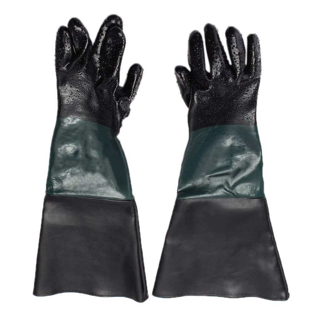 Paar Sandstrahlen Handschuhe Für Sandstrahlen Schrank Industrielle Arbeit Handschuhe