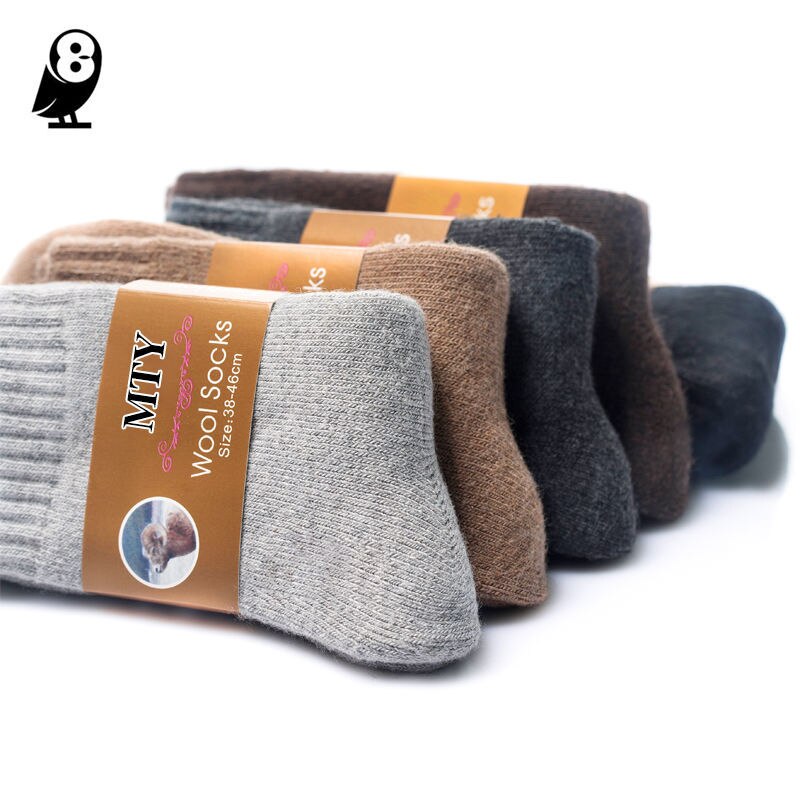 Super Dicke Wolle Socken Warme Winter Dicke Wolle Socken männer Plüsch Schleife Schnee Socken
