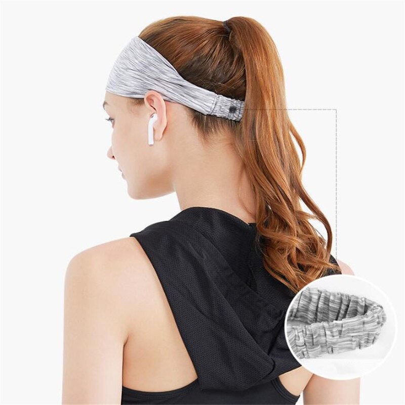 6 farbe Frauen/Männer Elastische Yoga Stirnband Sport SchweißBand Laufende Sport Haarband Turban draussen Fitnessstudio SchweißBand Sport Bandage
