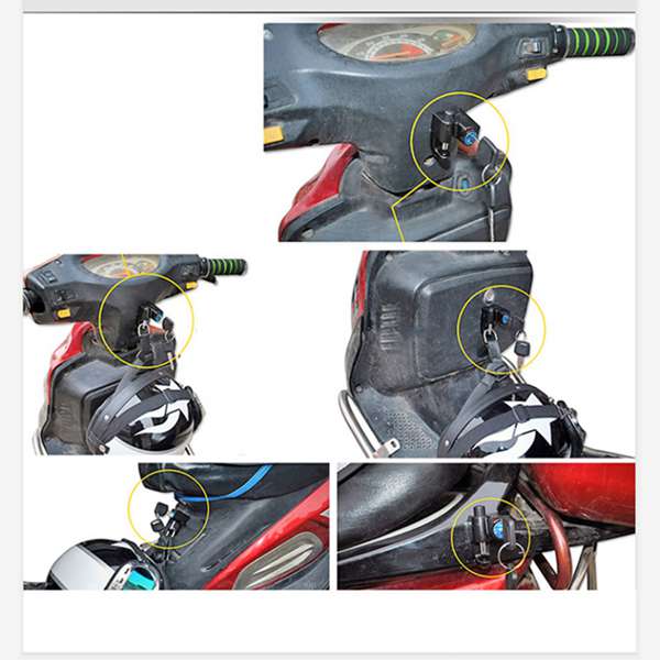 1 einstellen Motorrad Helm sperren Aufhänger Haken Universal- Motorrad und 2 Schlüssel einstellen