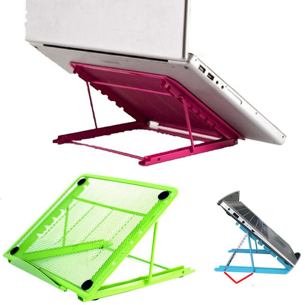 Laptop Halfter Falten Laptop Stahl Gittergewebe Stand Kühlung Pad Einstellbare Laptop Stand Halterung gerollt Stahl Tablette Halfter Unterstützung