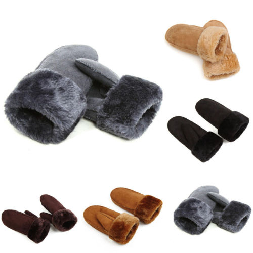 Frauen Mädchen Winter Warme Handschuhe Handschuhe Gestrickte Vlies Gefüttert Thermische Dicke Handschuhe