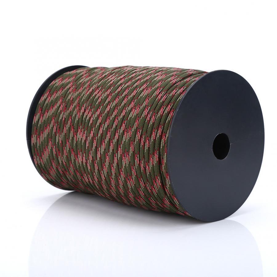 100m Camping Zelt Fallschirm-schnur Schlüsselband Seil Reflektierende Polyester 9 Strang Kerne Rettungs Zelt Wandern Seil Rolle Paracord