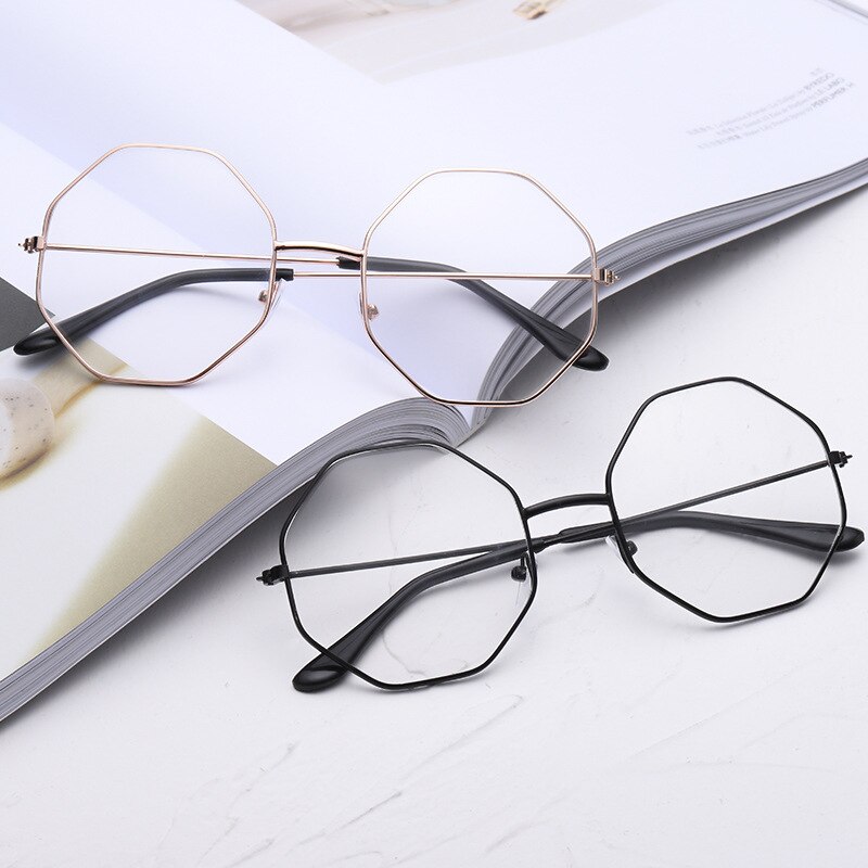 Jahrgang unisex retro Polygon Sonnenbrille Weibliche Metall Rahmen Brillen Brillen 3 Arten Höhe
