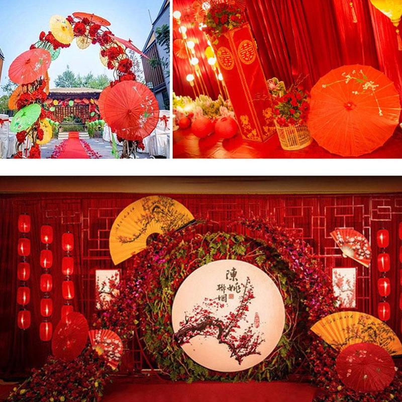 Roten Tuch Chinesische Handgemachte Sonnenschirm Regenschirm Handwerk Regenschirm Papier Öl Regenschirm Requisiten Tanz Regenschirm Regenschirm Weddi X6V2