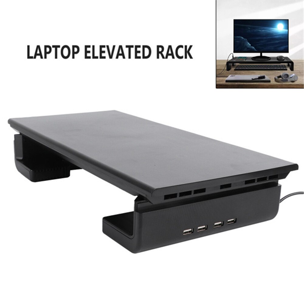 Multi-Funktion Basis Halfter Schreibtisch Monitor Stand Computer Bildschirm Steigleitung USB 2,0 Ladung Laptop Stand Laptop Tisch