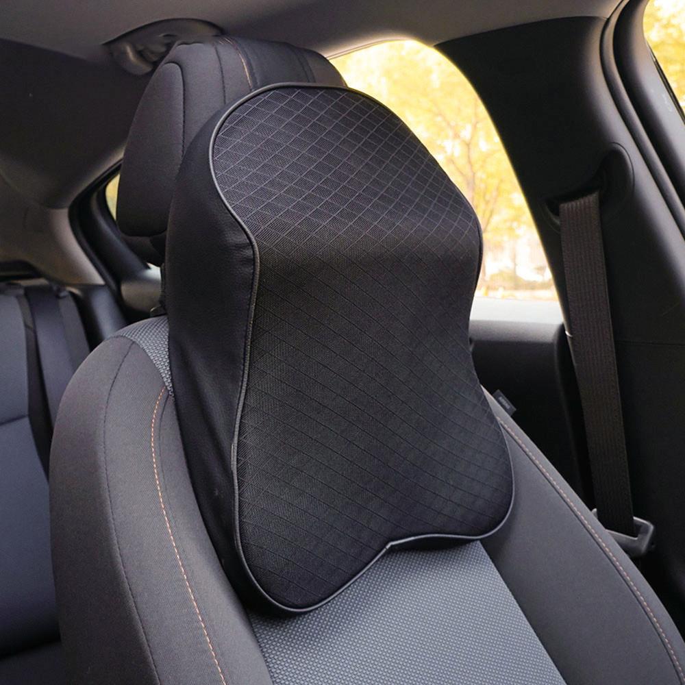 Auto Hals Kissen Einstellbare Kopf Zurückhaltung 3D Speicher Schaum Auto Kopfstütze Reise Kissen Nacken Unterstützung Halfter Sitzbezüge Auto Styling