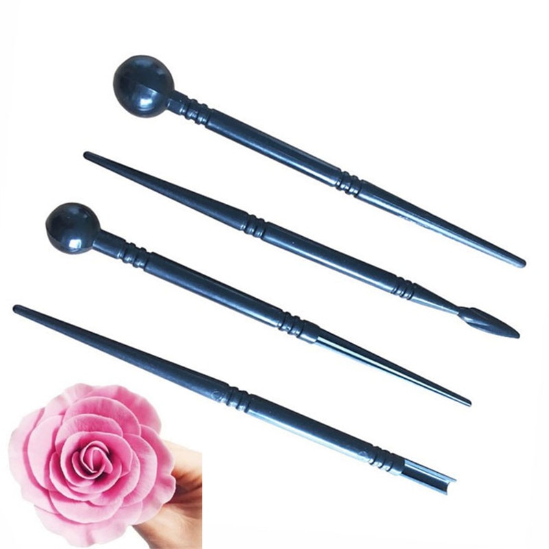4 Teile/satz Nützlich Backformen Geschnitzte Stifte Spielereien Kuchen Dekorieren Werkzeuge Einfache DIY Blume Modellierung Werkzeug Fondant Kekse Kuchen Formen