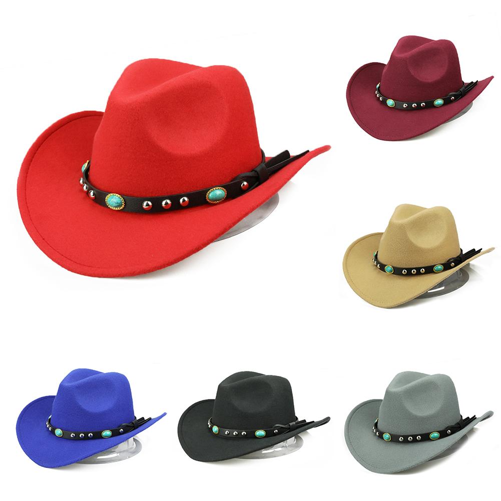 Niet rollen hoch Breite Krempe Westlichen Cowboy Cowgirl Hütte Sombrero Jazz Kappe Reiten Western Cowboy Hütte Kappe Klassischen Hütte