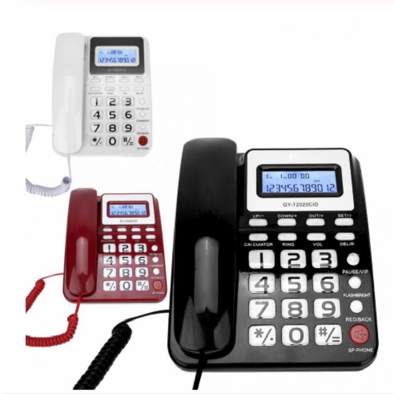 Telefon, anrufer Ich würde, Heimat-Sekretariat, batterie-freies weiß Verdrahteten Telefon mit Lautsprecher Stimme Recorder Anrufer Ich würde Anzeige Telefone