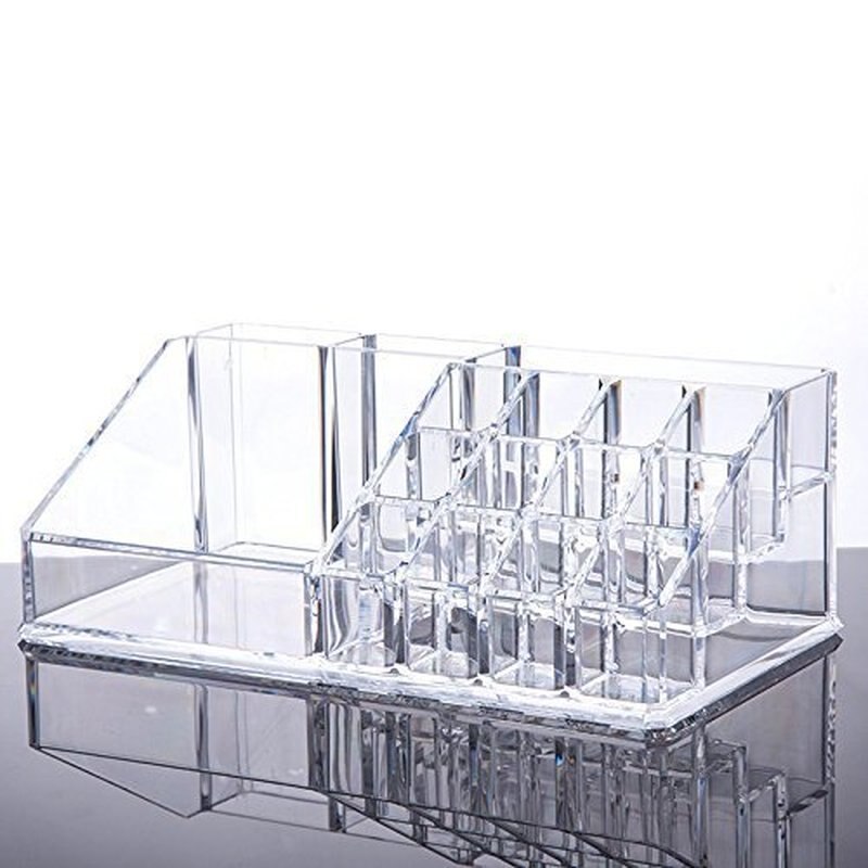 16 gitter Tabletop machen-hoch Behälter Acryl Lippenstift Organizer Lagerung für Kosmetik Pinsel/Eyeliner/Nagellack machen-hoch Halfter
