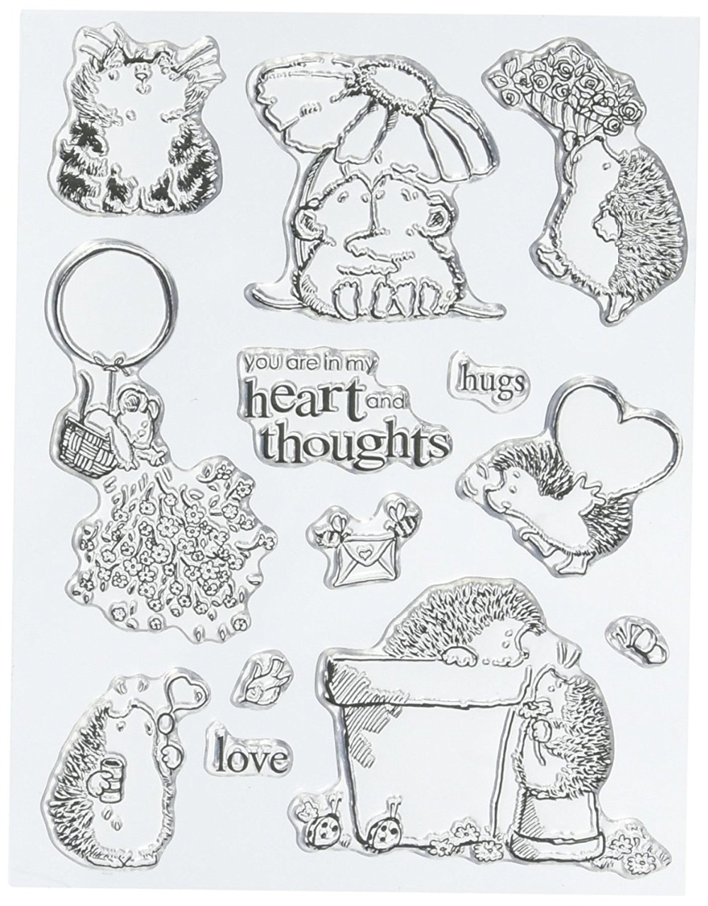 Herz dachte Igel stempel Klare Stempel für Scrapbooking transparent Silikonkautschuk DIY Fotoalbum Dekor