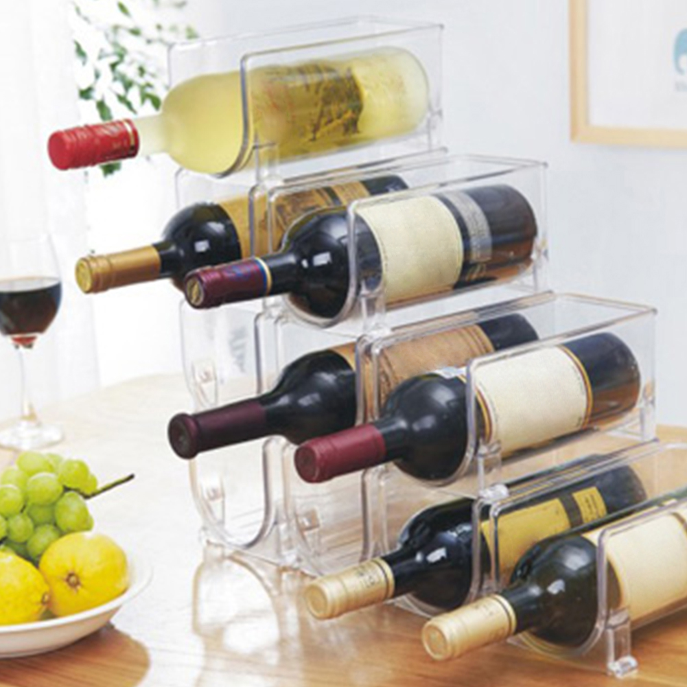 Kunststoff Wein Gestell Lagerung Flasche Wein Gestell Küche Schrank Veranstalter Halfter Arbeitsplatten