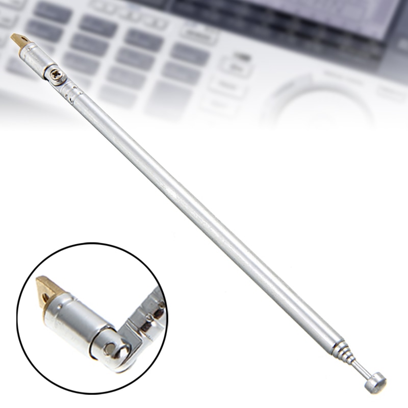 60cm 6 Abschnitte Teleskop Antenne Antenne Universal- Radio TV Antenne FM Antenne Empfänger Ersatz Für Radio Ausrügestochen