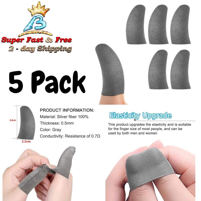 5 stücke Atmungs Spiel Regler Finger Abdeckung Schweiß nachweisen Spielen Finger Handschuhe Nicht-kratzen Hülse Empfindliche Nylon Handy, Mobiltelefon berühren