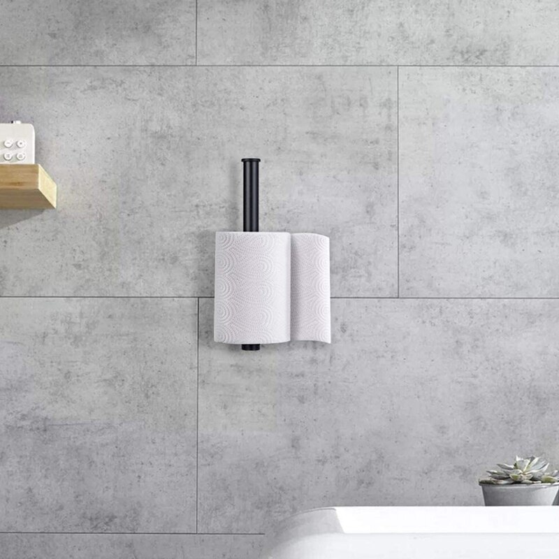 Papier Handtuch Halfter, Edelstahl Große Rollen Papier Handtuch Gestell Lange Gewebe rollen Spender Aufhänger für Salon Schlecht