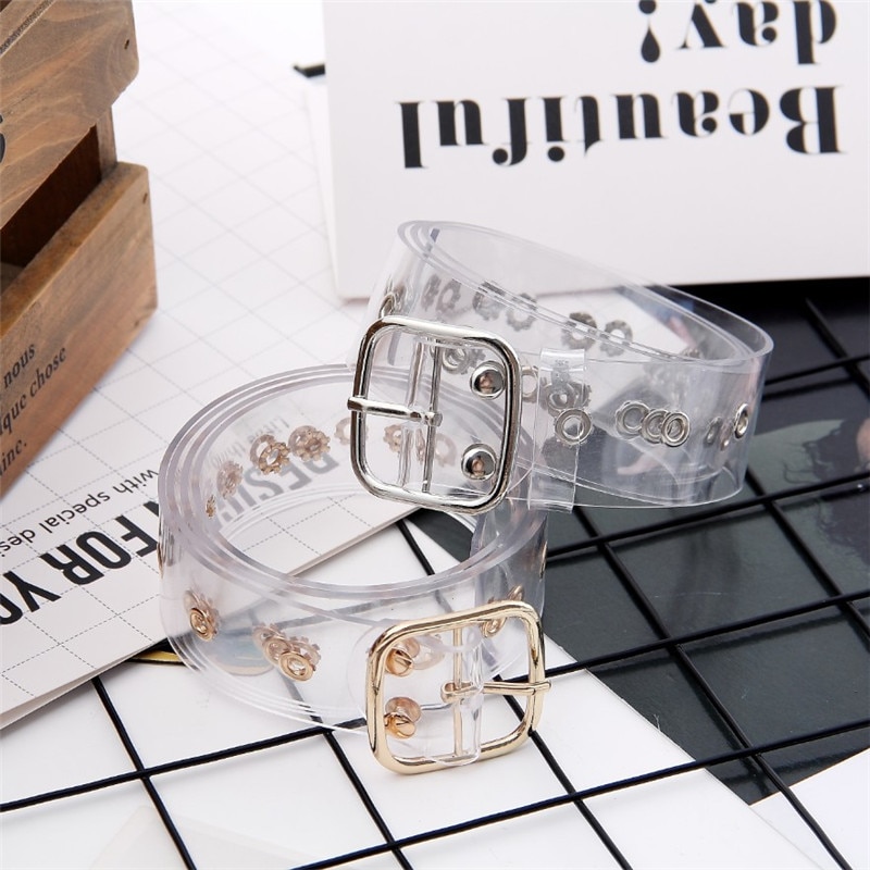 Frauen Taille Gürtel Harz transparent Lange Gürtel Kleid Band Gürtel Herz Stift Schnalle Cinturon Mujer Cinturones Para Hombr Lederband